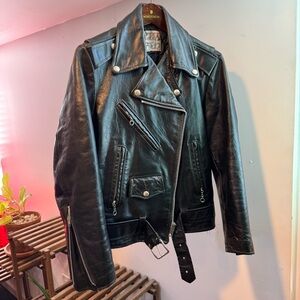 Black Leather Biker Jacket